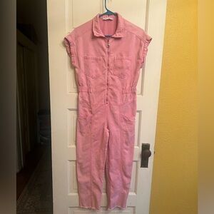 Zara Kids Pink Denim Jumpsuit | size 11/12